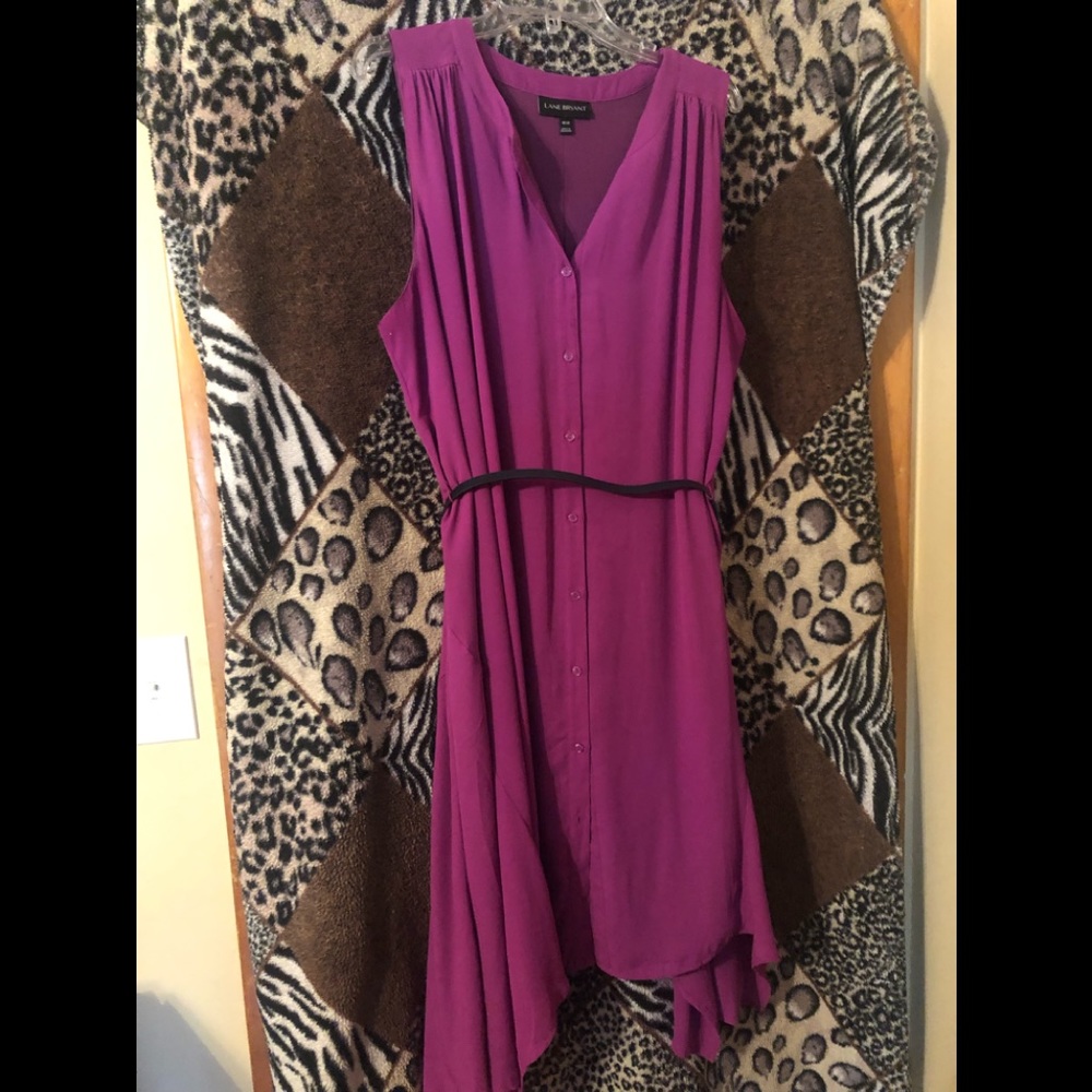 Lane Bryant Asymmetrical button down dress